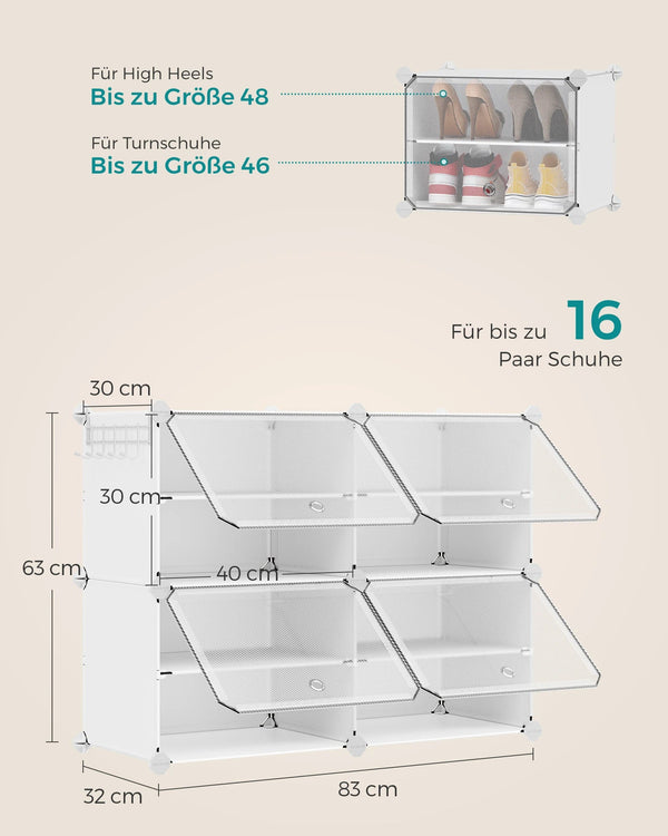 Praktisches Schuhregal mit Fächern MySalvora