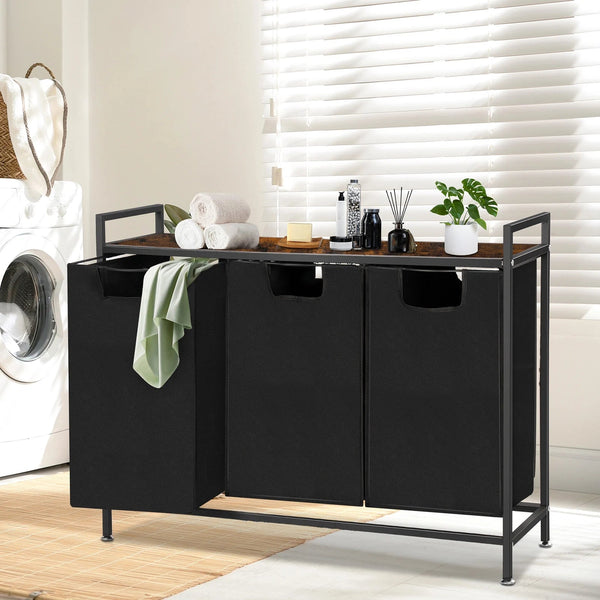 Eleganter Wäschekorb mit Holzdeckel MySalvora
