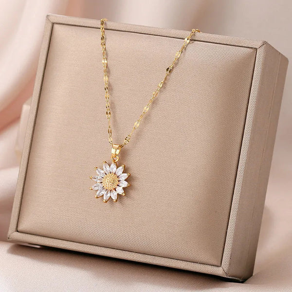 Sonnenblumen Kette für Damen