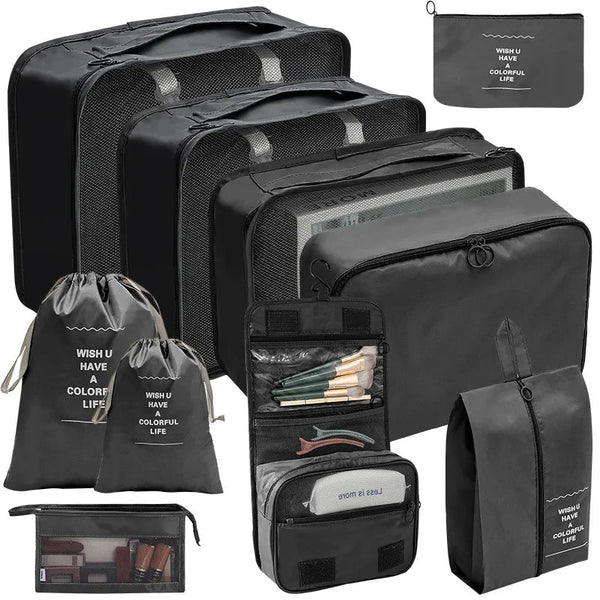 10 Stück Reise-Taschen Organizer Set MySalvora