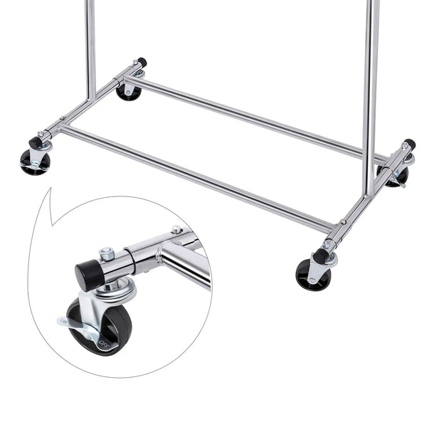 Flexibler Kleiderständer mit Rollen MySalvora