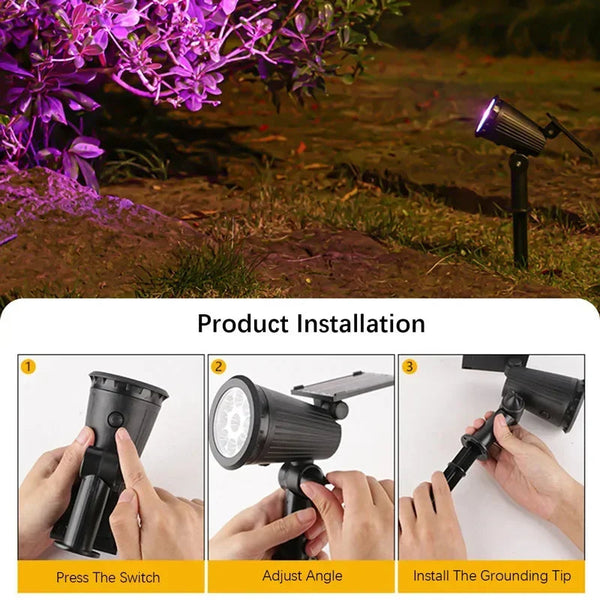 4er-Set Solar-LED-Spotlights – 9 LEDs, wasserdicht, für Garten & Wegbeleuchtung MySalvora