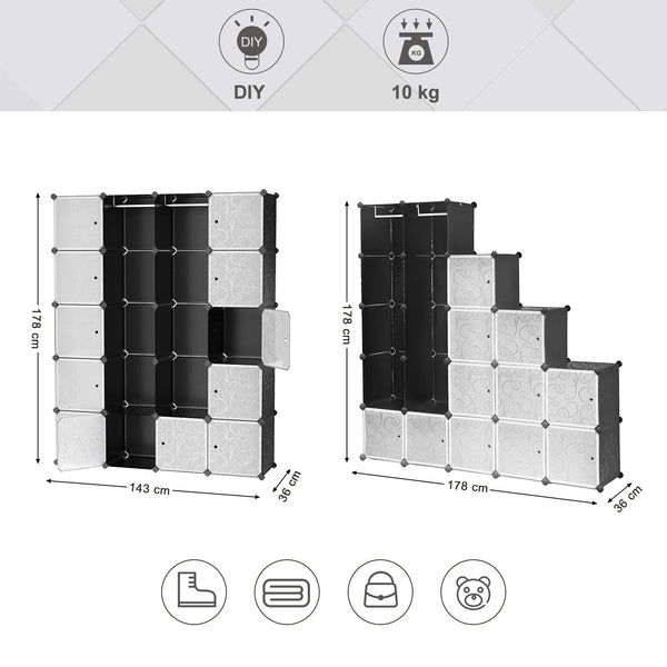 Flexibler Kleiderschrank für Zuhause MySalvora