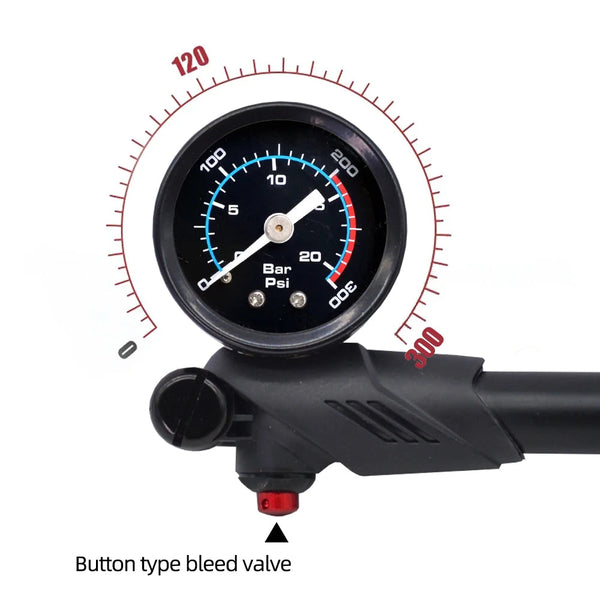 ThinkRider Kompakte Fahrradpumpe mit Manometer MySalvora