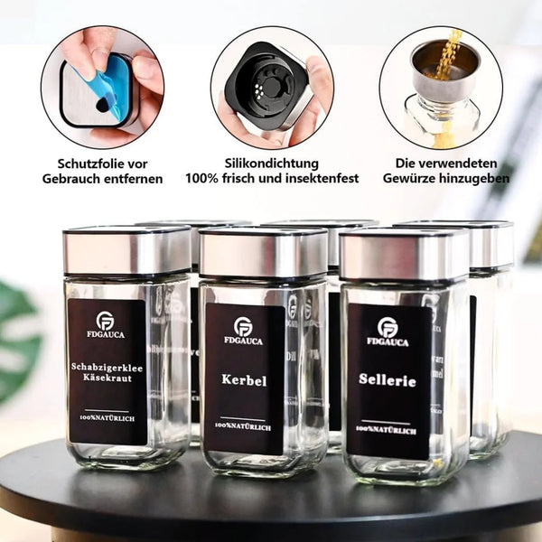 Praktische Gewürzgläser Set MySalvora