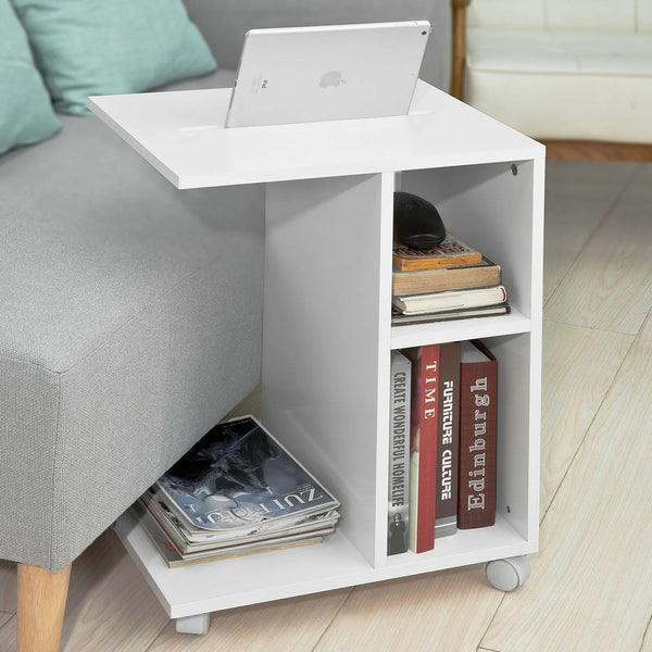 Flexibler Sofatisch mit Rollen