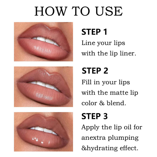 Wasserfester Lippenkonturenstift Set MySalvora