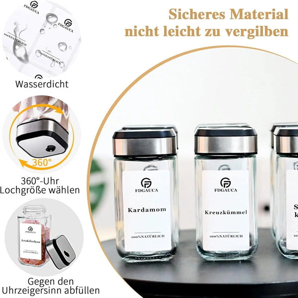Drehbare Gewürzgläser Set