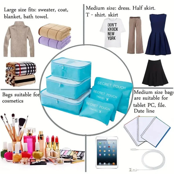 6 Stück Reise-Organizer Set MySalvora