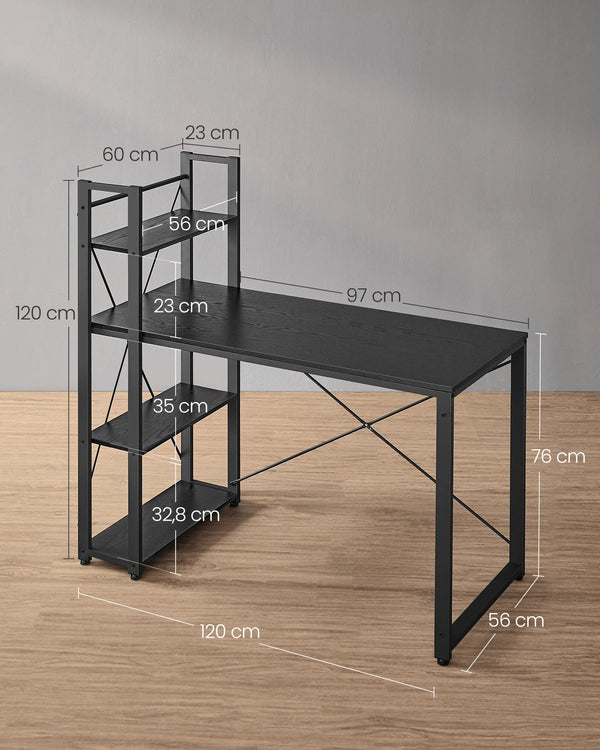 Flexibler Schreibtisch mit Regal MySalvora