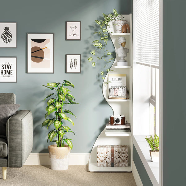 Elegantes Eckregal für Zuhause