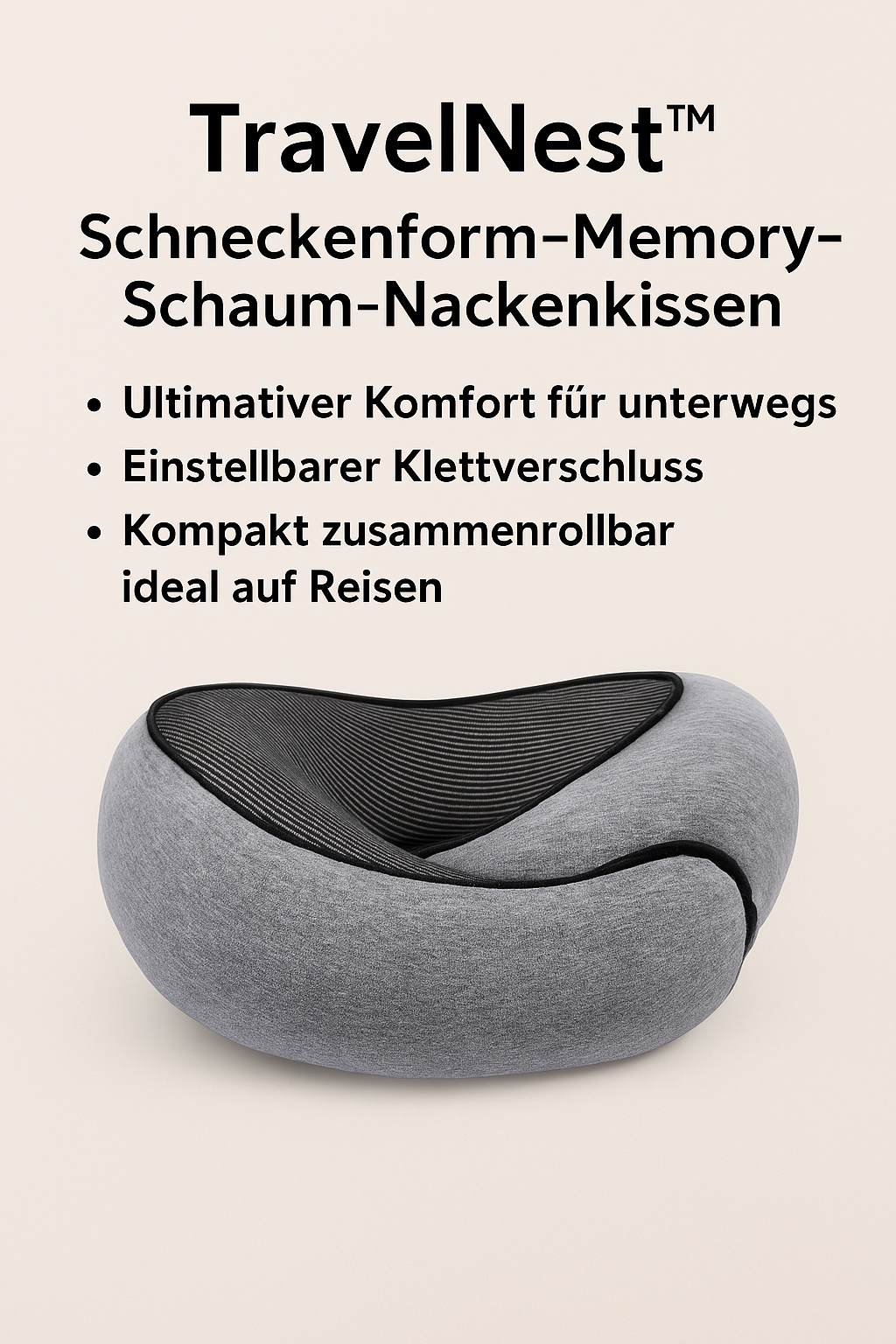 TravelNest™ U-förmiges Kissen mit Memory-Schaum MySalvora