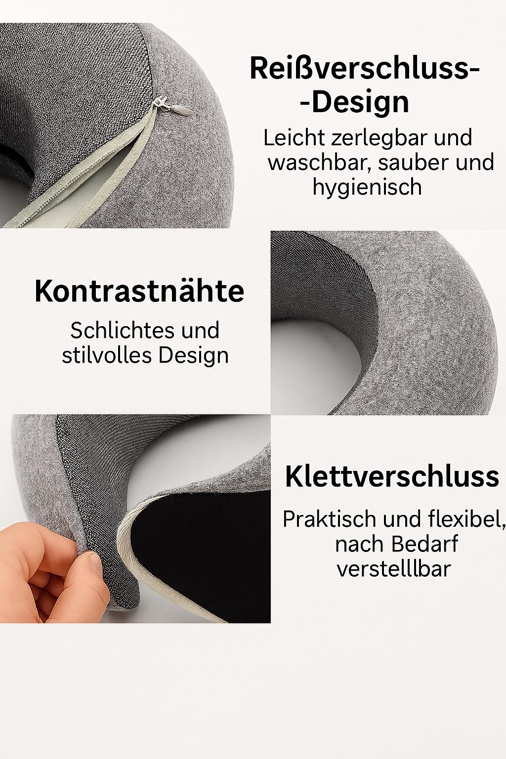 TravelNest™ U-förmiges Kissen mit Memory-Schaum MySalvora