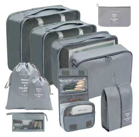 10 Stück Reise-Taschen Organizer Set MySalvora