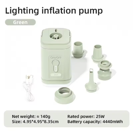Kompakte Luftpumpe mit Licht MySalvora