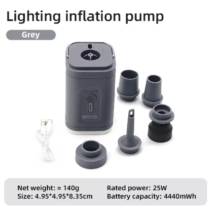 Kompakte Luftpumpe mit Licht MySalvora