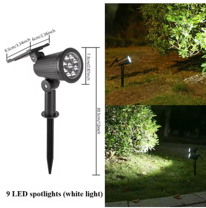 4er-Set Solar-LED-Spotlights – 9 LEDs, wasserdicht, für Garten & Wegbeleuchtung MySalvora