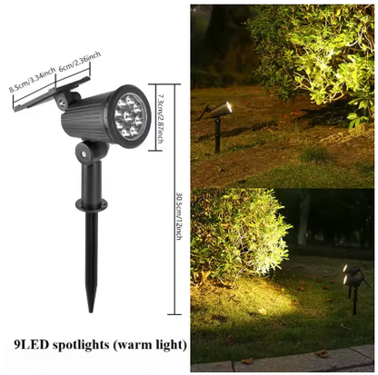 4er-Set Solar-LED-Spotlights – 9 LEDs, wasserdicht, für Garten & Wegbeleuchtung MySalvora