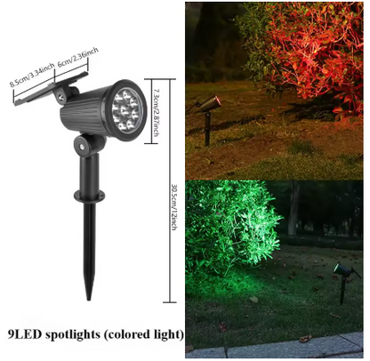 4er-Set Solar-LED-Spotlights – 9 LEDs, wasserdicht, für Garten & Wegbeleuchtung MySalvora