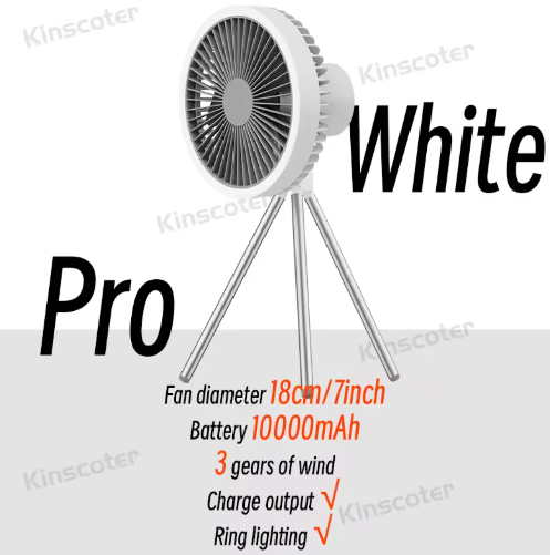 Praktischer Camping-Ventilator mit Licht MySalvora