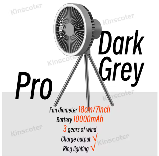 Praktischer Camping-Ventilator mit Licht MySalvora