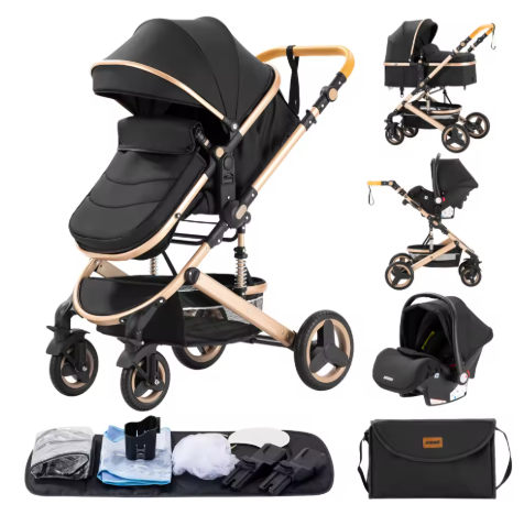 3 in 1 Luxus Kinderwagen für Reisen MySalvora