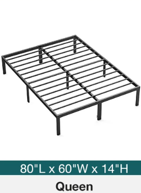 Komfortabler Metall-Bettgestell MySalvora