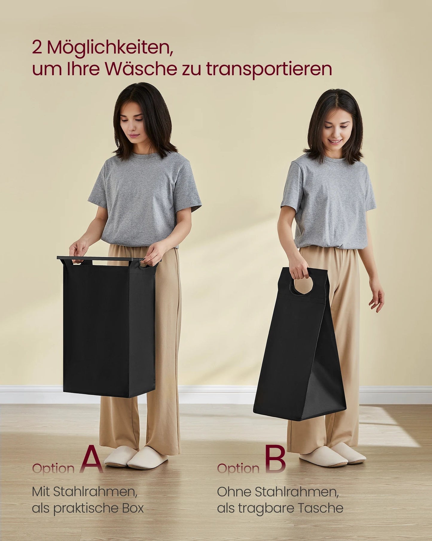 Schicker Wäschekorb mit Regalen MySalvora