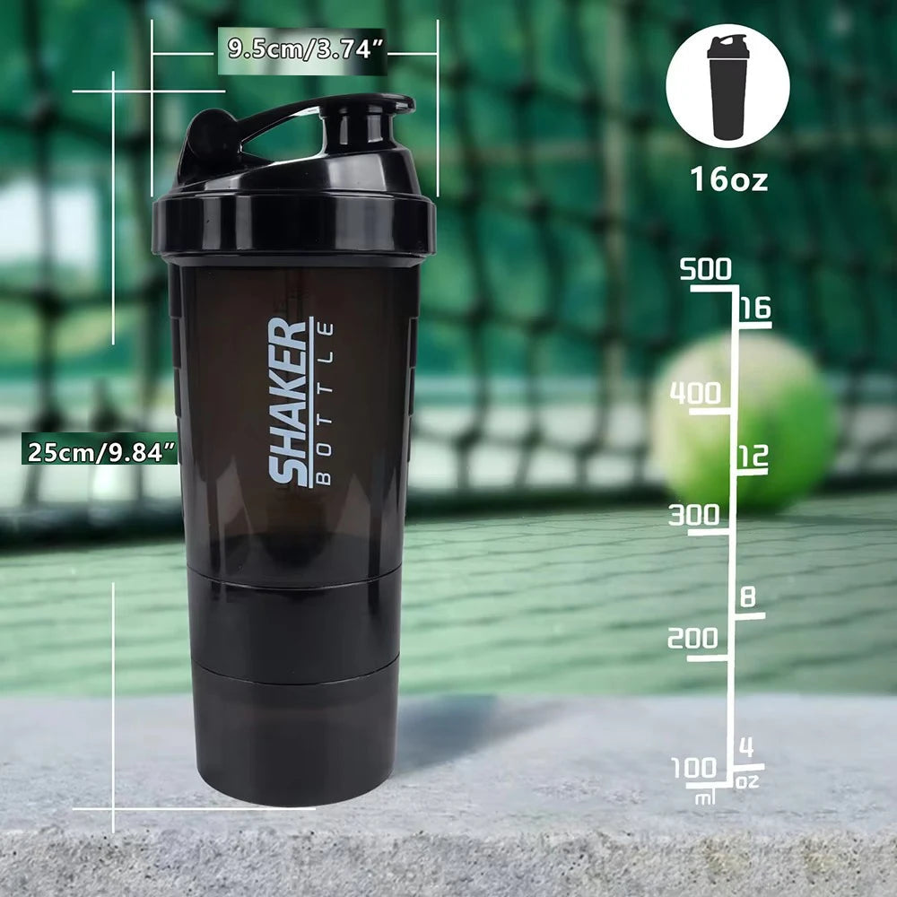 3 Layer 600 ml Praktischer Protein Shaker MySalvora