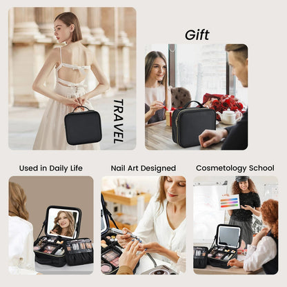 Schminktasche mit LED Spiegel MySalvora