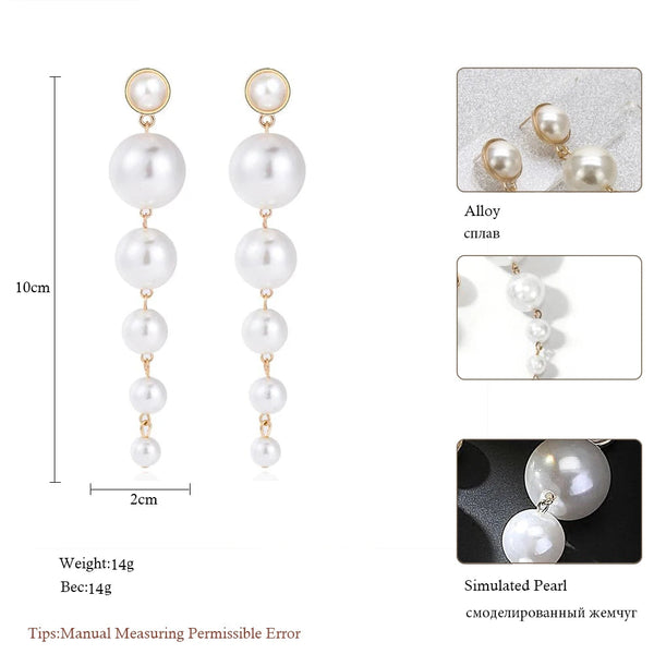 Elegante Perlenohrringe für Damen