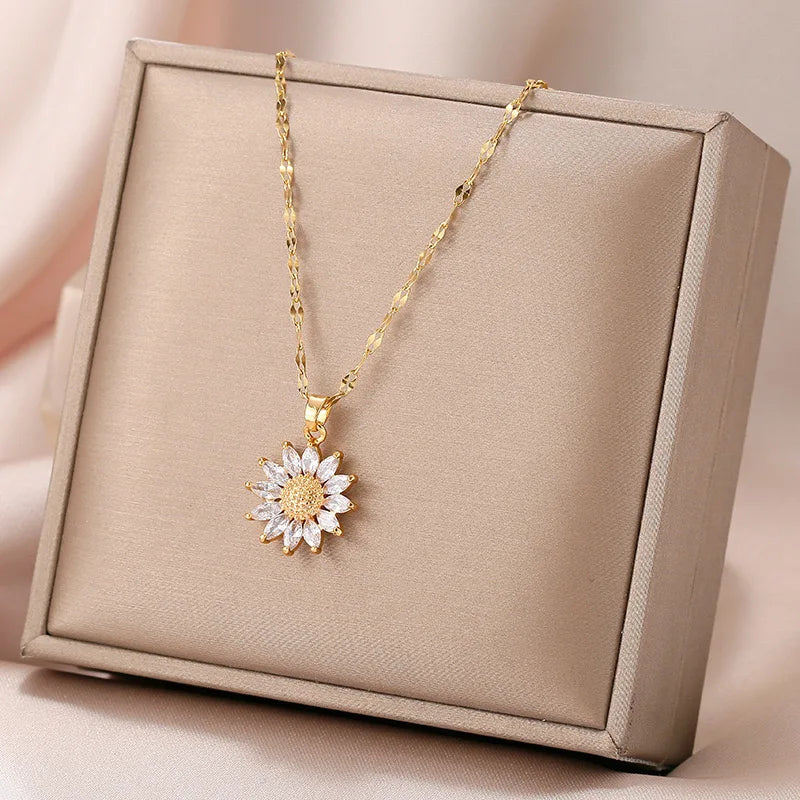 Sonnenblumen Kette für Damen MySalvora