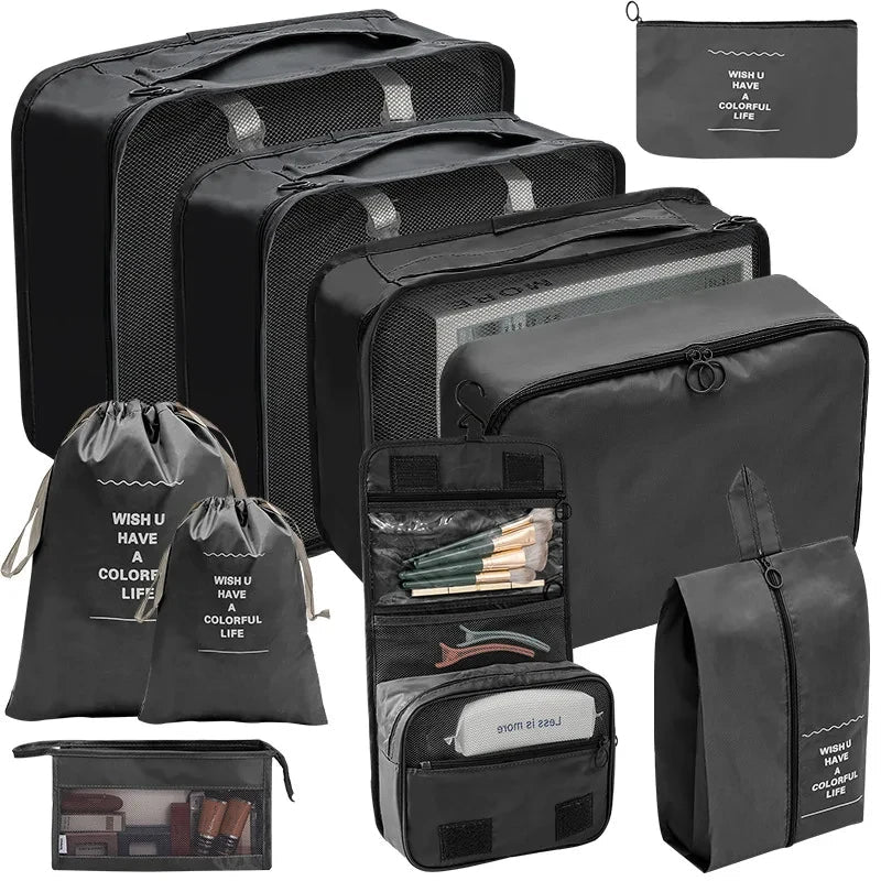 10 Stück Reise-Taschen Organizer Set MySalvora