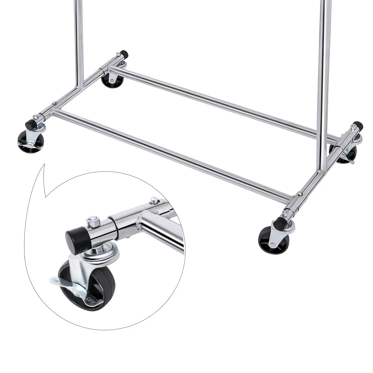 Flexibler Kleiderständer mit Rollen MySalvora