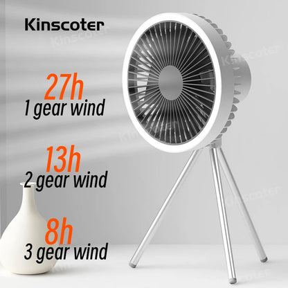 Praktischer Camping-Ventilator mit Licht MySalvora
