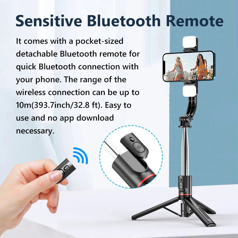 Bluetooth Selfie Stick mit Licht MySalvora