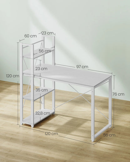 Flexibler Schreibtisch mit Regal MySalvora