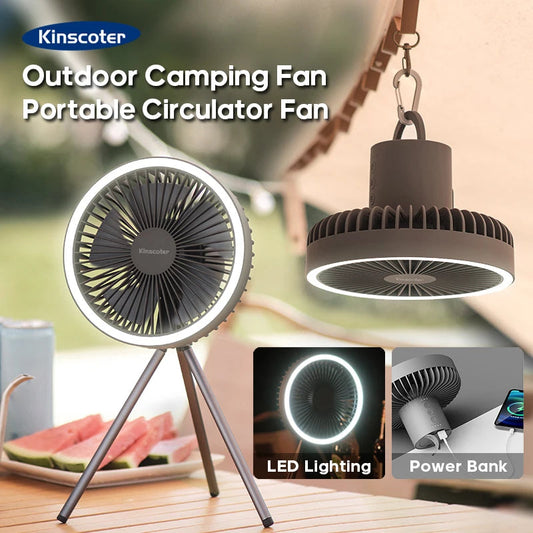 Praktischer Camping-Ventilator mit Licht MySalvora
