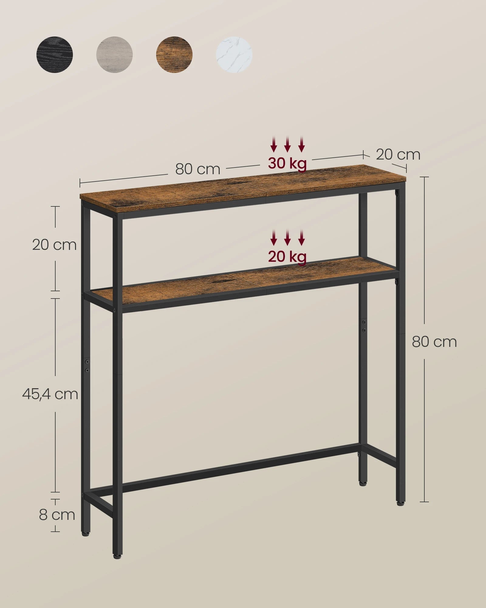 Eleganter Tisch mit Regalen MySalvora