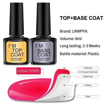 26 Farben Gel-Nagellack-Set, UV/LED, mit Base & Top Coat MySalvora