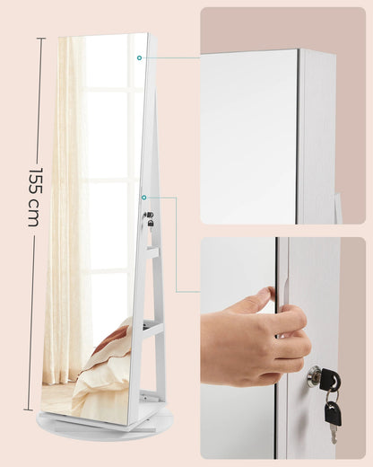 Drehbarer Schmuckschrank Spiegel MySalvora