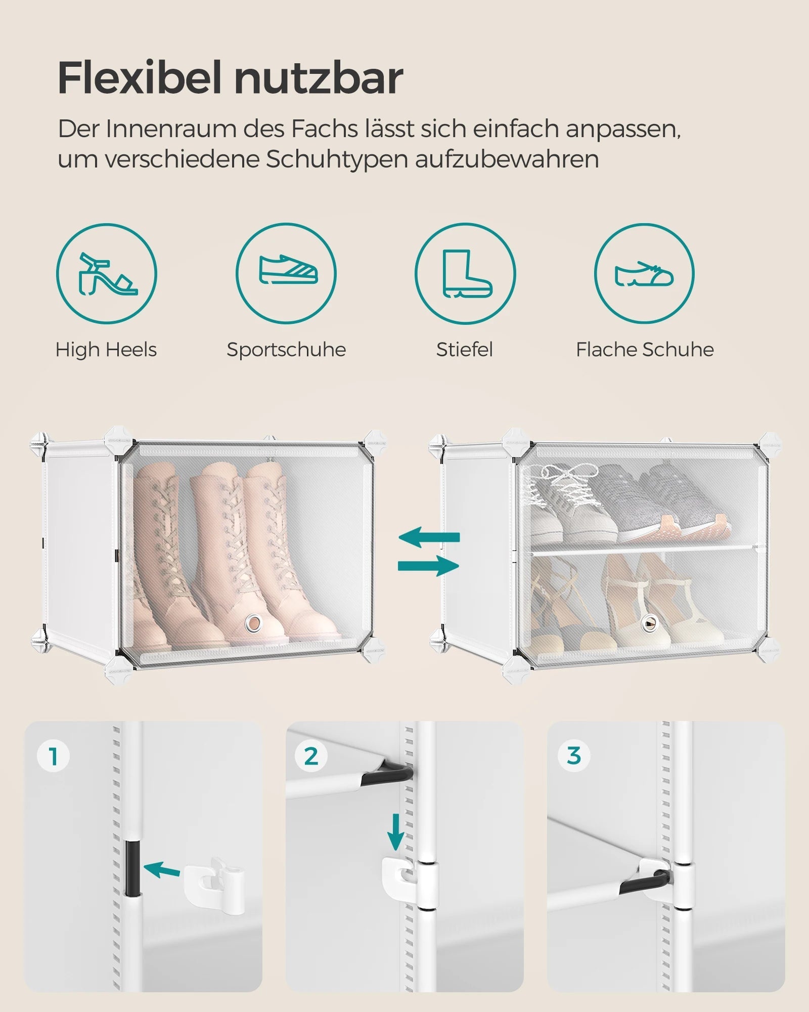 Praktisches Schuhregal mit Fächern MySalvora