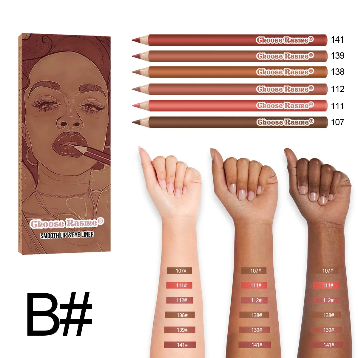 Wasserfester Lippenkonturenstift Set MySalvora