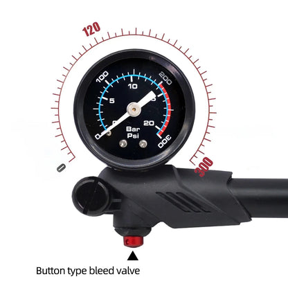 ThinkRider Kompakte Fahrradpumpe mit Manometer MySalvora
