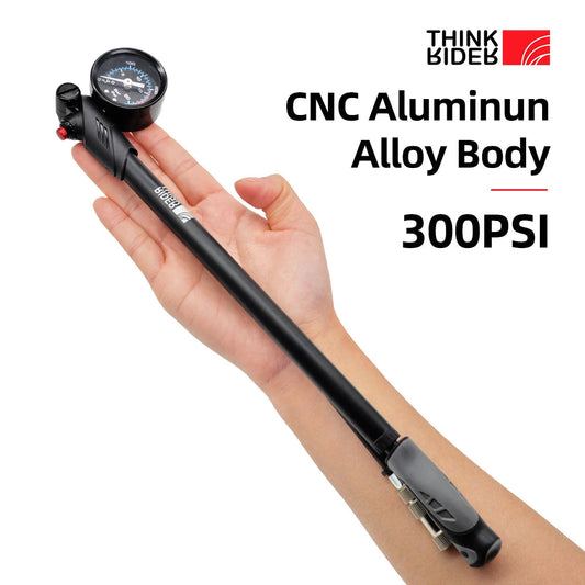 ThinkRider Kompakte Fahrradpumpe mit Manometer MySalvora