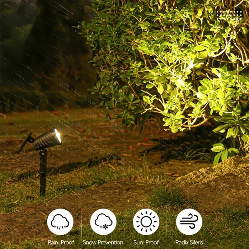 4er-Set Solar-LED-Spotlights – 9 LEDs, wasserdicht, für Garten & Wegbeleuchtung MySalvora