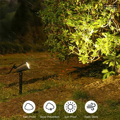 4er-Set Solar-LED-Spotlights – 9 LEDs, wasserdicht, für Garten & Wegbeleuchtung MySalvora