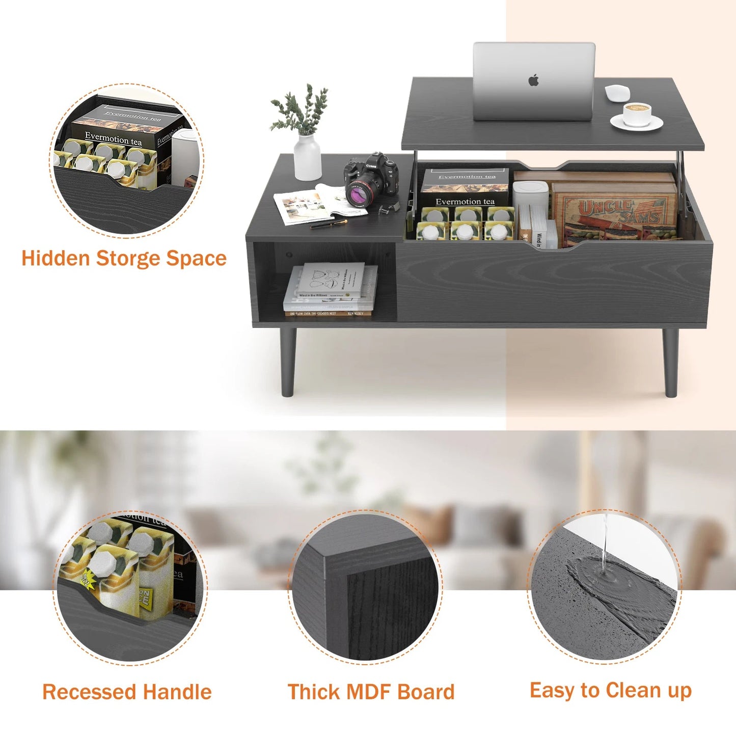 Eleganter Hebe-Couchtisch MySalvora