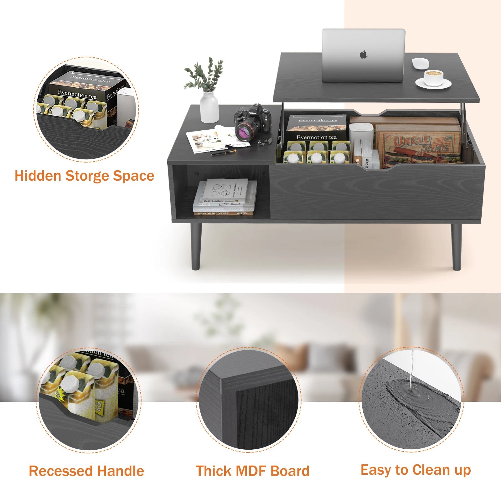 Eleganter Hebe-Couchtisch MySalvora