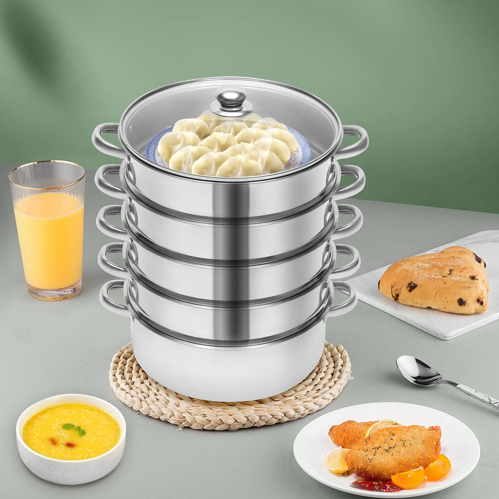 Vielseitiger Edelstahl-Dampfgarer MySalvora